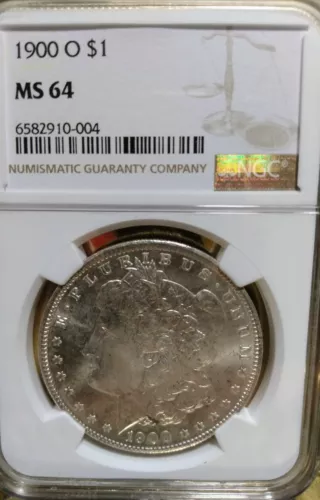 1900 O MORGAN SILVER DOLLAR $1 NGC MS64 - 
