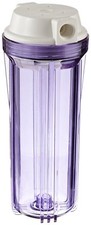Hydronix HF2 Clear Standard 10 x 2.5 Inch Water Filter Housing 1/2 NPT 