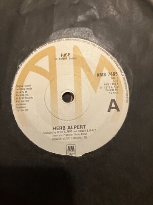 Herb Alpert - Rise / Angelina - 1979 UK 7'' vinyl Notorious BIG Hypnotize break
