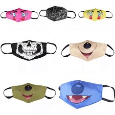 3X-4X Kids Face Mask Reusable Washable Cover Masks Cotton Cloth Youth Boys Girls