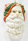 Santa Claus Head Old Fashioned Midwest Importers Taiwan Ceramic Vintage Ornament — photo 1