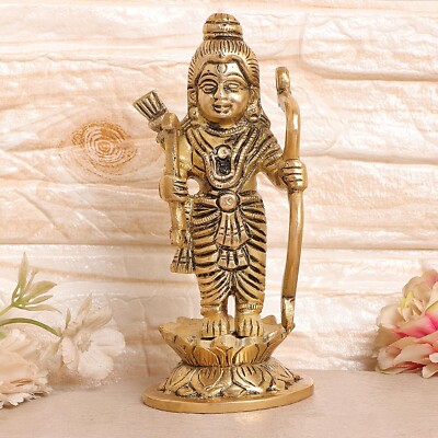 Messing Hindu Gott Lord Rama Lalla Idol Statue Figurine Skulptur