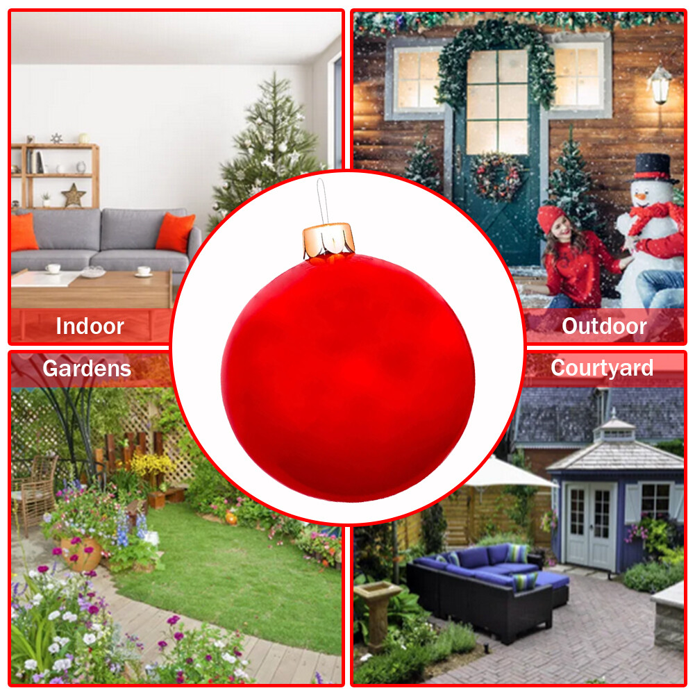 Christmas Inflatable Ball 8 Colors PVC Blow Up Ball Without Light (red