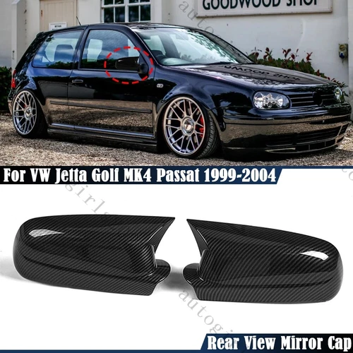 For VW Jetta Golf Mk4 Passat 1999-2004 Carbon Fiber OX Style Mirror Cover Caps