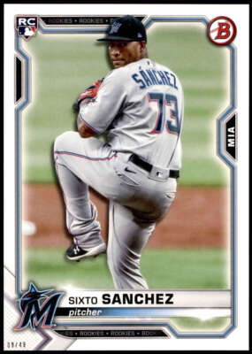 Sixto Sanchez 2021 Bowman 5x7 #13 RC 9/49 Marlins