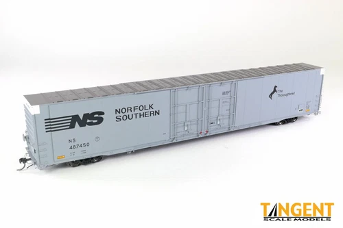 Tangent Norfolk Southern Thoroughbred Gray Greenville 86 High Cube Box Car 25062