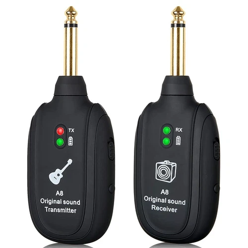 Guitar Wireless System Transmitter Receiver Built-in Rechargeable Battery Bass - Picture 5 of 5