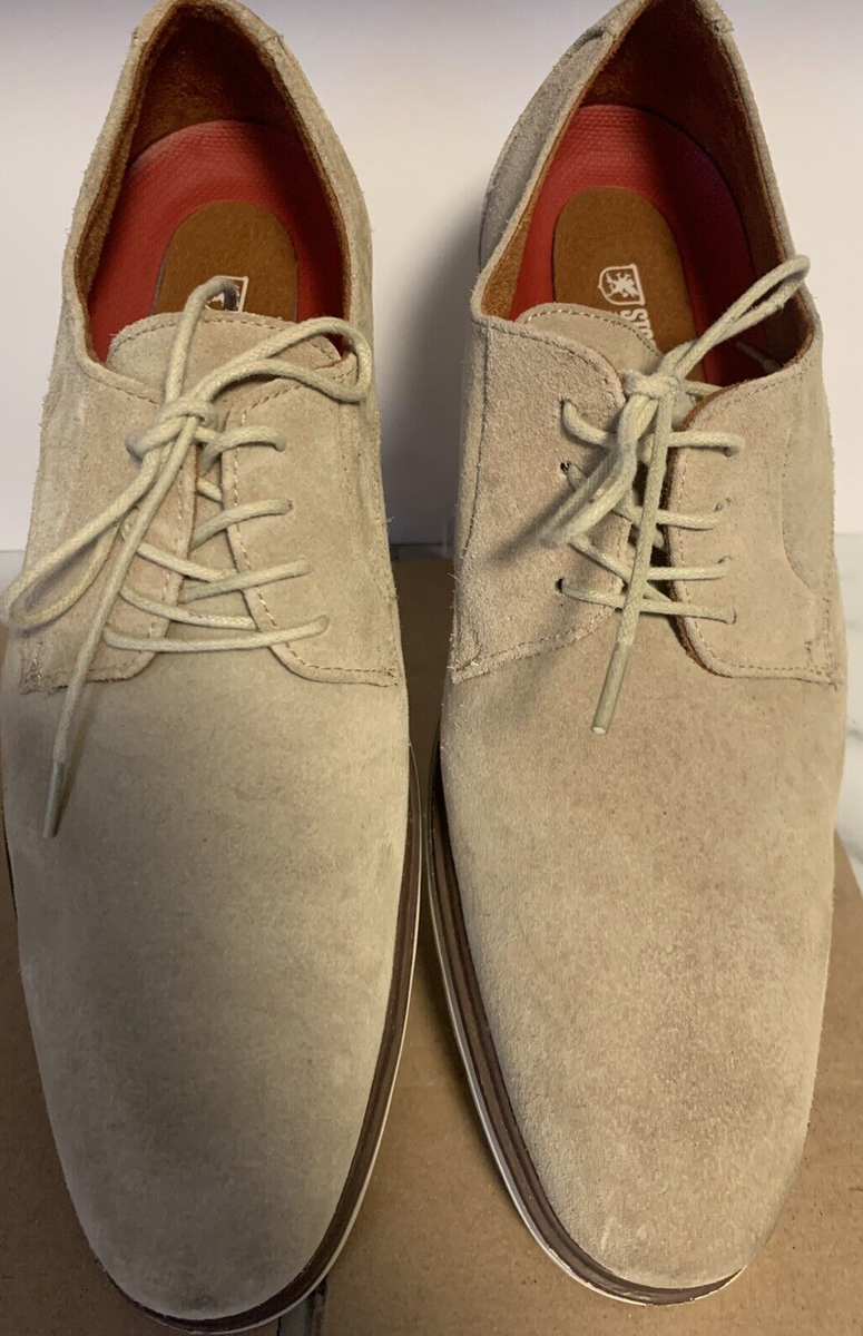Stacy Adams Redzone Suede Leather Derby Shoes Sand NWT Stacy Adams Redzone Collection Mens 10.5 Suede Leather Dress  main image 2