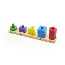 Melissa  Doug Stack and Sort Board  Wooden Toys  Busy board  Building blocks
