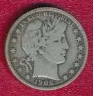 1906 BARBER SILVER HALF DOLLAR **NICE CIRCULATED FINE** FREE SHIPPING!!