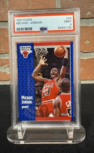 1991-92 Fleer #29 Michael Jordan PSA 9 Graded Basketball Card NBA Chicago Bulls