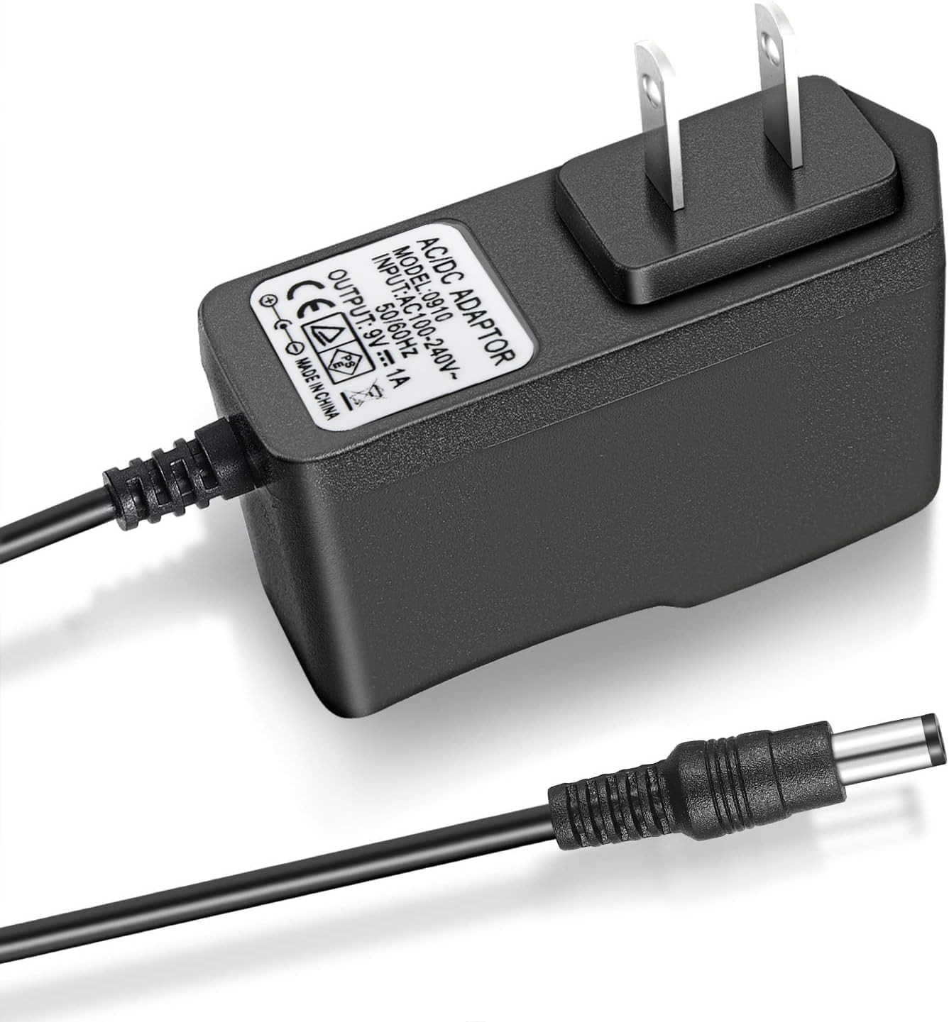 Guitar Effect Pedal Power Supply Adapter,Ac DC 9V Power Cord Fit for 9V1A Guitar