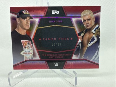 2025 Topps John Cena Commemorative Collection Famed Foes Cody Rhodes #12/23