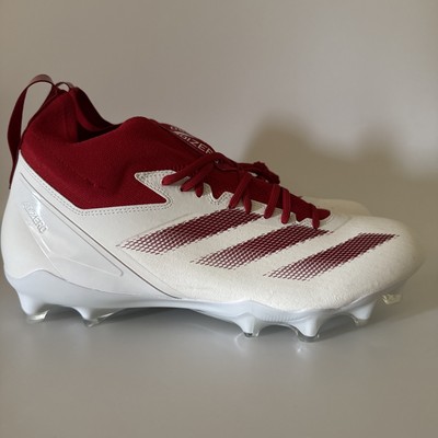 adidas Mens Size 15 ADIZERO IMPACT+ FOOTBALL CLEATS Cloud White