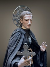 Statua figura vestita San Gabriele dell'Addolorata 60 cm Jesu XPI Passio