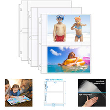 Photo Sleeves for 3 Ring Binder 5x7 Inches Pack of 30 Clear Archival Safe