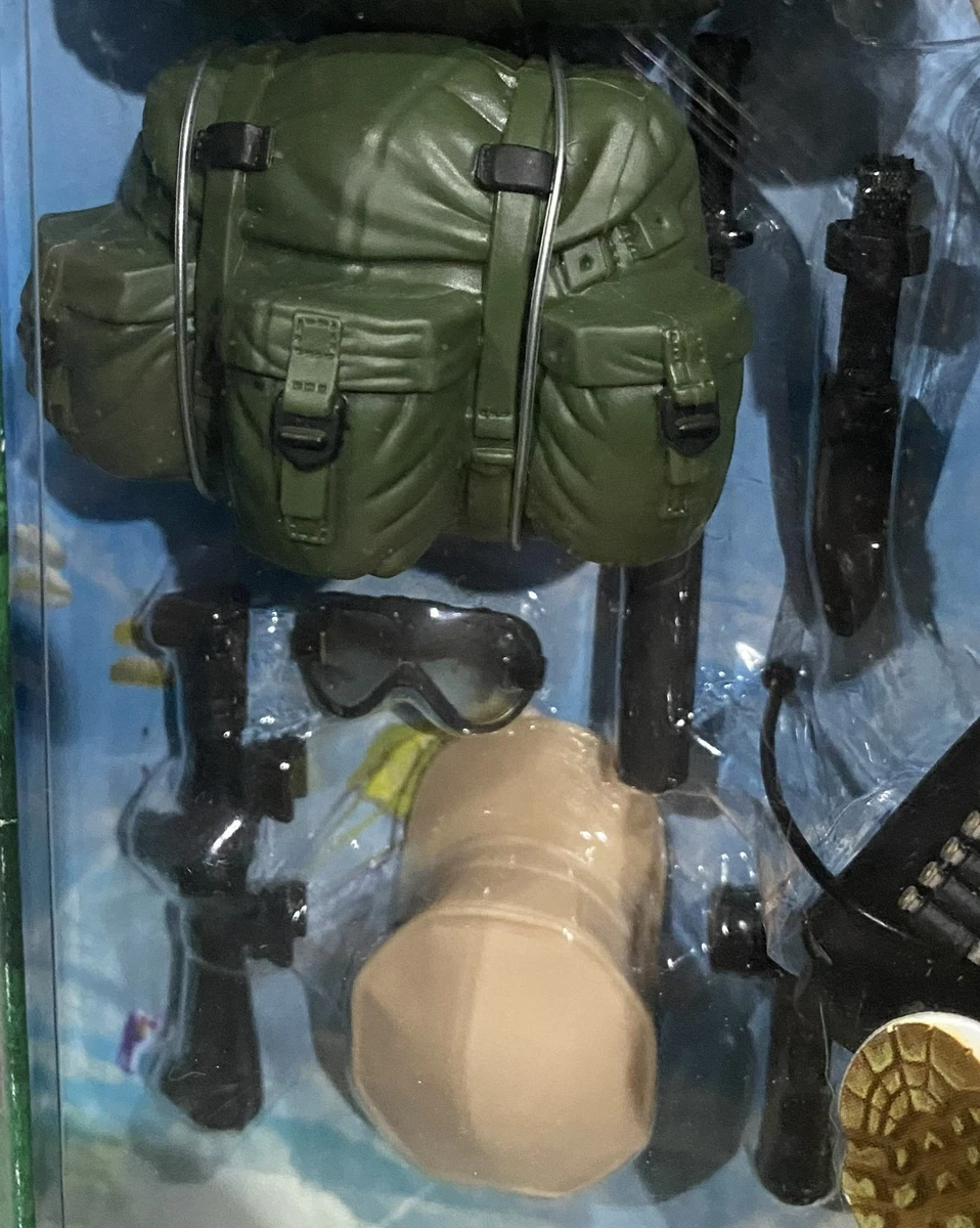 GI Joe Marine Paratrooper w Real Working Parachute 2004 12" Action Figure NEW