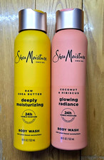 2 X SHEA MOISTURE RAW SHEA BUTTER AND COCONUT  HIBISCUS BODY WASH 18oz