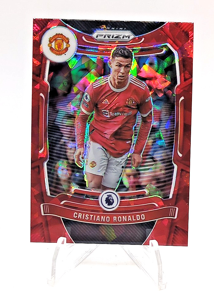 Panini 2021-22 Prizm Premier League Cristiano Ronaldo #283 Red Ice Prizm Man Utd
