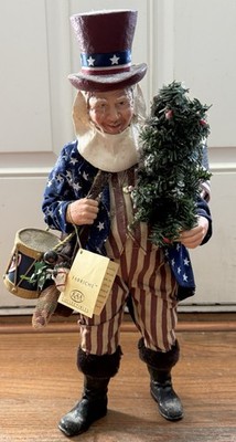 Kurt S. Adler Fabriché Uncle Sam Hand Painted Patriotic Christmas Figurine