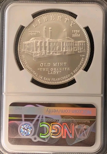 2006-S Silver Dollar Old San Francisco Mint NGC MS70 Wayne Miller SIGNED