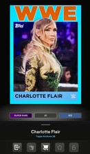 DIGITAL CARD TOPPS WWE SLAM 2026 SUPER RARE SR ARCHIVES CHARLOTTE 1964 AQUA BASE
