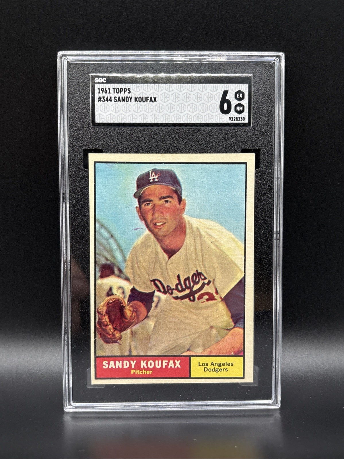 1961 Topps Sandy Koufax 344 EX-NM Nice SGC 6
