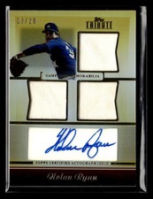 2011 Topps Tribute Nolan Ryan Autograph Triple Jersey Gold /20 #TATR-NR ZZ6741