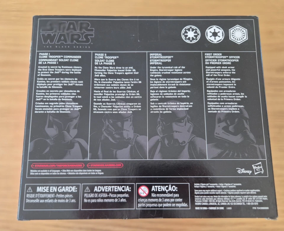 HASBRO STAR WARS ЧЕРНАЯ СЕРИЯ КЛОН СОЛДАТ И ШТУРМОВИК 4 УПАКОВКИ B4053 НОВЫЙ - Изображение 3 из 4