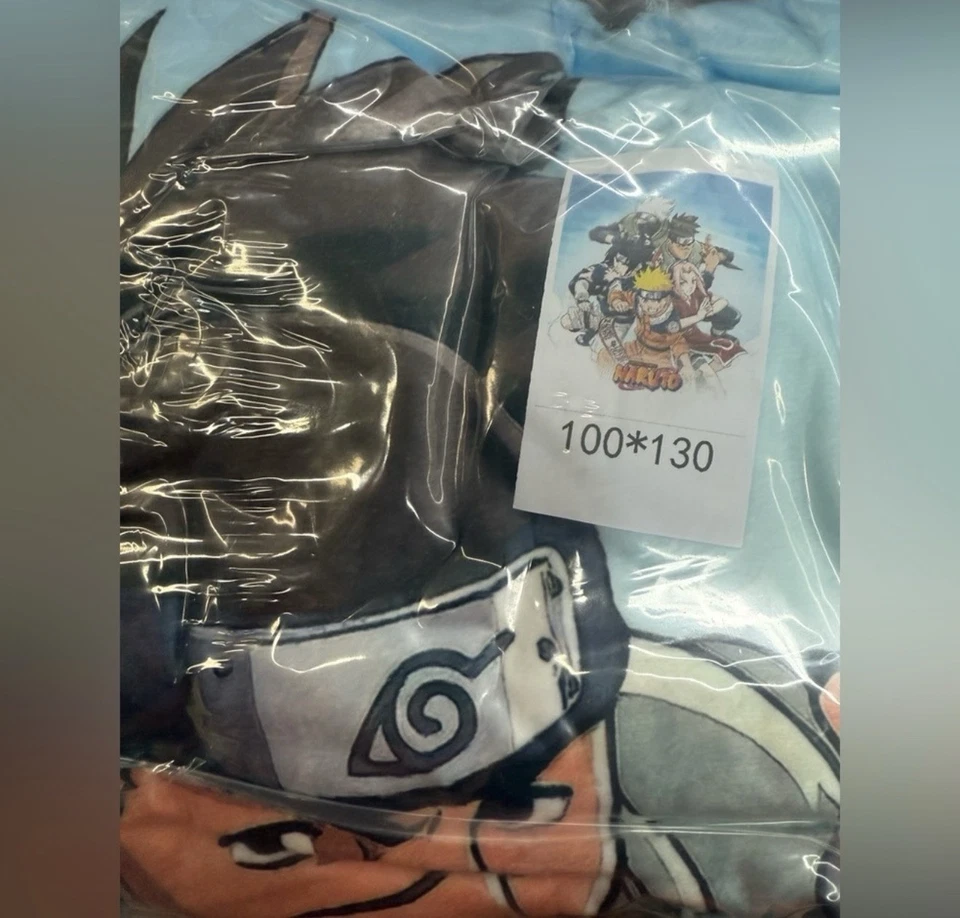 火影忍者动漫图形抓绒毯全新包装复古动漫 — 第 4/4 张图片