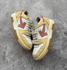 Off White OOO Sneakers EU 39 US 6 Yellow Pink Arrows Low Top Women Authentic