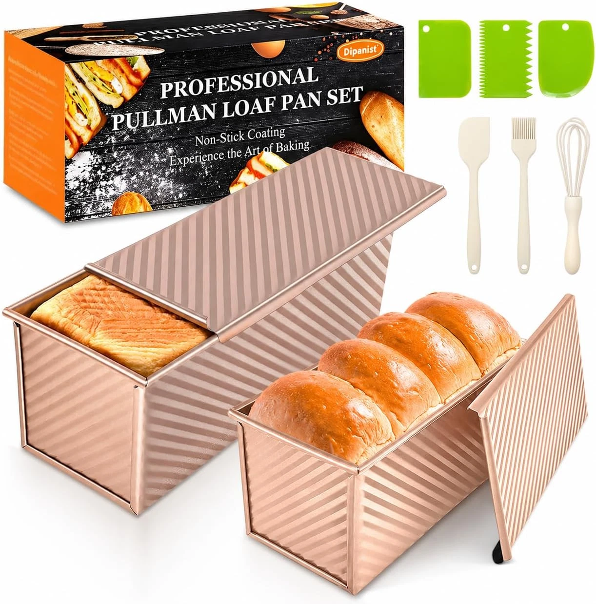 2Pack Loaf Pans with Lids – 2.2 LB & 1 LB Dough Capacity, Non-Stick Carbon Steel
Opens in a new wind