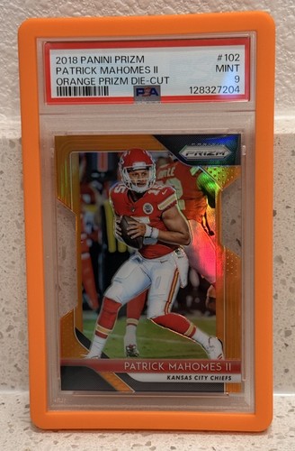 2018 Prizm Patrick Mahomes Orange Prizm Die Cut #102 /249 PSA 10 Chiefs MVP 🔥
