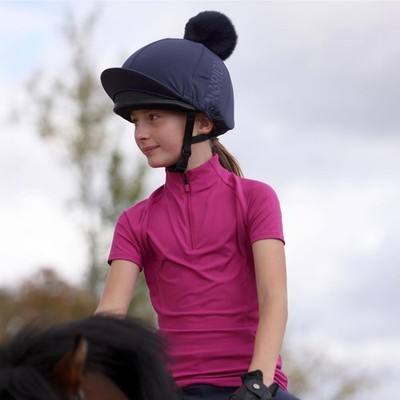 Shires Aubrion React Junior Kurzarm Basisschicht - fuchsia