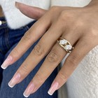 1.7ct Oval Fashion Ring Yellow Gold 14K Labcreated Diamond F/VS — photo 5