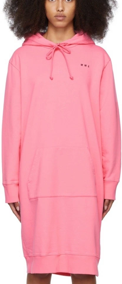 Vestido con Capucha Rosa MM6 Maison Margiela Hecho en Italia Talla M Moda Barbiecore Foto 3 de 4