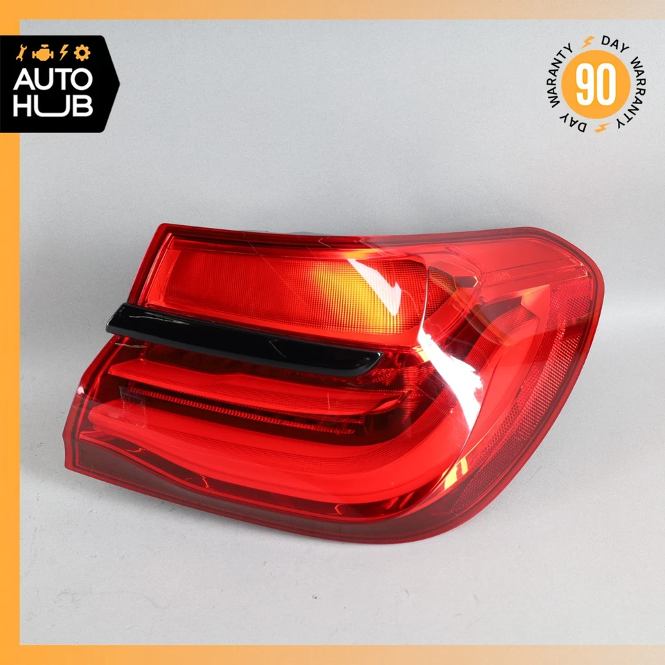 16-19 BMW G12 740Li 750i Rear Right Outer Light Lamp LED w/ Molding OEM 96k - Image 2 of 4