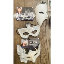 NWT Masquerade Mask Lot Phantom Lace Venetian Mardi Gras Costume Theater Masks