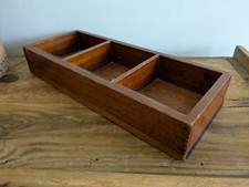 Vintage Antique Cash Till Register Tray Wood Drawer Coin Money Notes Bank Slots