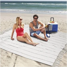 Giant Cotton Turkish Beach Towel Picnic Blanket Resistant Sand Quick Dry Ligh...