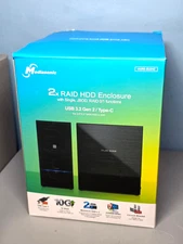 Mediasonic Raid DAS USB 3.2 2 Bay 2.5” & 3.5” SATA SSD Hard Drive Enclosure