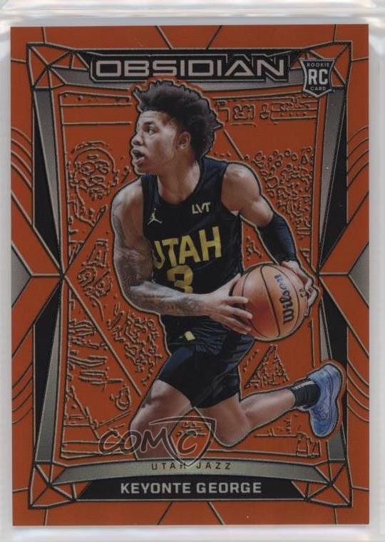 2023 Panini Obsidian Electric Etch Orange Flood /99 Keyonte George #35 Rookie RC