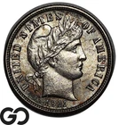 1911-D Barber Dime, Nicely Struck Choice BU++, Album Toner W/ Luster!