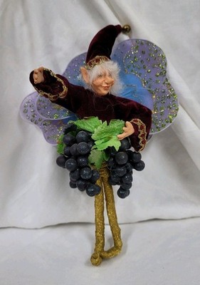 Vintage Winward Holiday Christmas Fairy Poseable Grapes