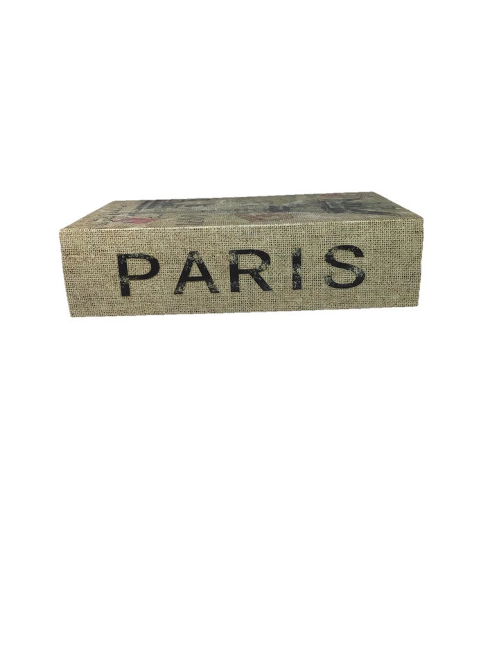 Storage Stash Box Faux Book Paris Eiffel Tower Design Decor - Image 2 of 4