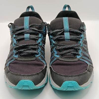 Aasics GEL- venture7 Women size7.5 Color black with teal trim.