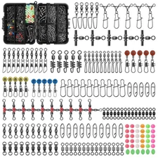 SILANON Fishing Swivels Tackle Kit 174pcs Bass Saltwater Freshwater Snap Sinkers