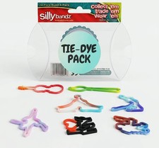 Sillybandz Tie Dye 24 Pack Shaped Silicone Bracelets NEW