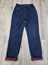 Vintage 80s/90s L.L. Bean Women's Flannel Lined Jeans, Size 10