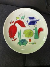 Vintage Arabia Finland 1971 MCM Plate Noahs Ark Scandinavian Art Pottery 7 5/8"